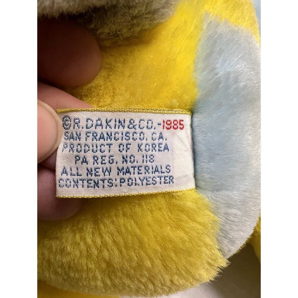 Vintage Dakin Cubbies Elephant Clown Jester Blue Plush 1985 Stuffed Toy 12" - Picture 6 of 7